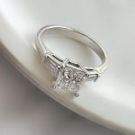 Lab-Created Diamond Ring, 1 Carat Three Stone E/VS1 Diamonds in 14K White Gold - IGI Certified - Image 5