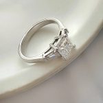 Lab-Created Diamond Ring, 1 Carat Three Stone E/VS1 Diamonds in 14K White Gold - IGI Certified - Image 3