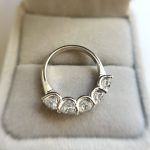 Lab-Created Diamond Ring, 2.5 Carat 5 Diamonds Eternity Ring in Luxurious 14K Gold - Image 4