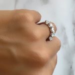 Lab-Created Diamond Ring, 2.5 Carat 5 Diamonds Eternity Ring in Luxurious 14K Gold - Image 2