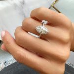 Lab-Created Diamond Ring, 2.11 Carat Marquise Cut - G/VS1, IGI Certified 14K White Gold - Image 2