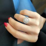 Lab-Created Diamond Ring, 1.6 Carat Beauty with Double Halo in 14k White Gold