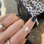 Lab-Created Diamond Ring, 0.70 Carat Oval Cut with 0.18 Carat Shiny Lab Diamond Band - 14K Gold