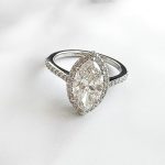 Lab-Created Diamond Ring, 2.11 Carat Marquise Cut - G/VS1, IGI Certified 14K White Gold