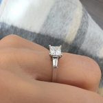 Lab-Created Diamond Ring, 1 Carat Three Stone E/VS1 Diamonds in 14K White Gold - IGI Certified - Image 8