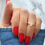 Lab-Created Diamond Ring, 0.5 Carat Heart-Shaped Diamond in 14K Rose Gold - Image 2