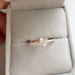 Lab-Created Diamond Ring, 0.5 Carat Heart-Shaped Diamond in 14K Rose Gold - Image 3