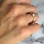Lab-Created Diamond Ring, 0.5 Carat Heart-Shaped Diamond in 14K Rose Gold - Image 6