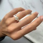 Lab-Created Diamond Ring, Stunning 3 Stone 2.3 Carat Beauty in 14K Yellow Gold - Image 2