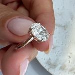 Lab-Created Diamond Ring 3 Carat E/VS1 Oval IGI Certified 14k Rose Gold - Image 4