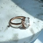 Lab-Created Diamond Ring 3 Carat E/VS1 Oval IGI Certified 14k Rose Gold - Image 6
