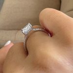 Lab-Created Diamond Ring,1.50 Carat Princess Cut with Hidden Halo & 0.35ct Accents – IGI Certified - Image 3