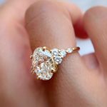 Lab-Created Diamond Ring, 2 Carat Oval Cut E/VS1 – Royal Teira Design with 14K Gold