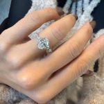 Lab-Created Diamond Ring, 2 Carat Oval with E/VS1 Sparkle in 14K White Gold
