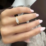 Lab-Created Diamond Ring,  0.86 Carat DVS1 Center 2 Princess Cut Side Diamonds in 14k Yellow Gold - Image 3