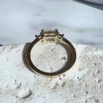 Lab-Created Diamond Ring,  0.86 Carat DVS1 Center 2 Princess Cut Side Diamonds in 14k Yellow Gold - Image 7