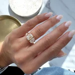 Lab-Created Diamond Ring IGI Cert.  2.57 Ct EM and 1.22 PS in 14k Gold - Image 5