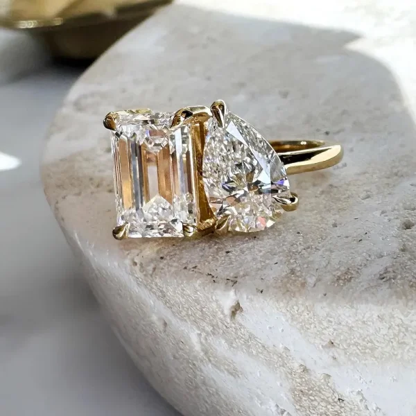 Lab-Created Diamond Ring IGI Cert.  2.57 Ct EM and 1.22 PS in 14k Gold