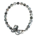 Bracelet by Mariana Woman Dainty White Shell Mineral and Clear Swarovski Crystals - Image 2