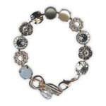 Bracelet by Mariana Woman Beautiful Pearl Mineral and Clear Swarovski Crystals - Image 3