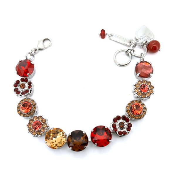 Bracelet by Mariana Woman Stunning Siam and Golden Swarovski Crystals
