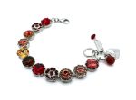Bracelet by Mariana Woman Stunning Siam and Golden Swarovski Crystals - Image 2