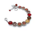 Bracelet by Mariana Woman Stunning Siam and Golden Swarovski Crystals - Image 3