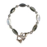 Bracelet by Mariana Woman Classy Pyrite Mineral and Silver Swarovski Crystals - Image 2