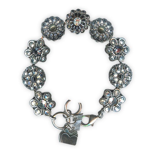 Bracelet by Mariana Woman Lovely Silver Night and Clear Swarovski Crystals