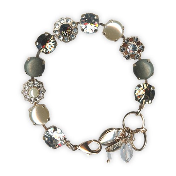 Bracelet by Mariana Woman Timeless Pearl and Clear Swarovski Crystals