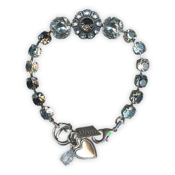 Bracelet by Mariana Woman Fab Floral Clear and Silver Swarovski Crystals
