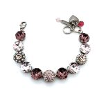 Bracelet By Mariana Woman Lovely Pink, Rose and Dusty Purple Swarovski Crystals - Image 2