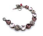 Bracelet By Mariana Woman Lovely Pink, Rose and Dusty Purple Swarovski Crystals - Image 4