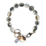 Bracelet by Mariana Woman Alluring Pearl and Pyrite Mineral Swarovski Crystals - Image 2