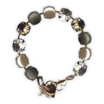 Bracelet by Mariana Woman Classy Pearl and Pyrite Mineral Swarovski Crystals - Image 3