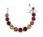 Bracelet by Mariana Woman Elegant Siam and Topaz Swarovski Crystals