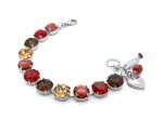 Bracelet by Mariana Woman Elegant Siam and Topaz Swarovski Crystals - Image 2