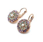 Earrings By Mariana Woman Adorable Violet and Chrysolite Swarovski Crystals - Image 2