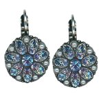 Earrings by Mariana Woman Beautiful Purple and Pearl Swarovski Crystals - Image 2
