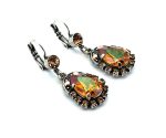 Earrings by Mariana Woman Exquisite Golden and Topaz Swarovski Crystals - Image 3