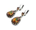Earrings by Mariana Woman Exquisite Golden and Topaz Swarovski Crystals