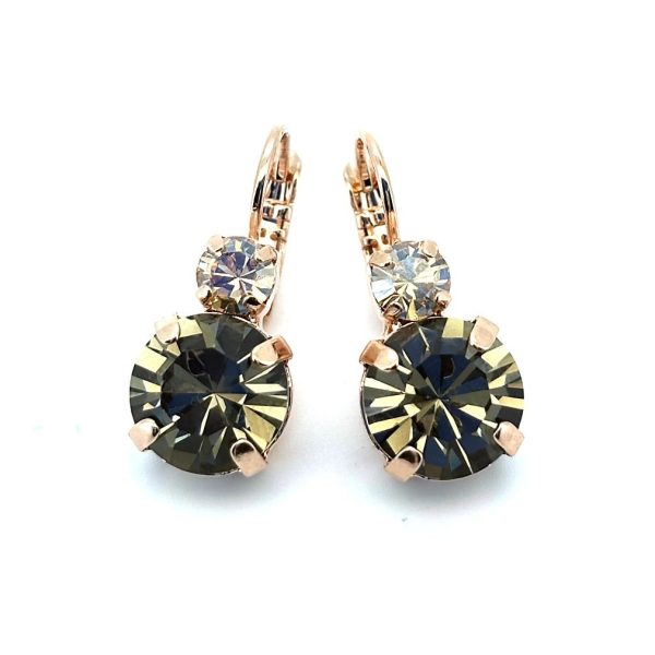 Earrings By Mariana Woman Gorgeous Black Diamond and Moonlight Swarovski Crystals