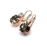 Earrings By Mariana Woman Gorgeous Black Diamond and Moonlight Swarovski Crystals - Image 2