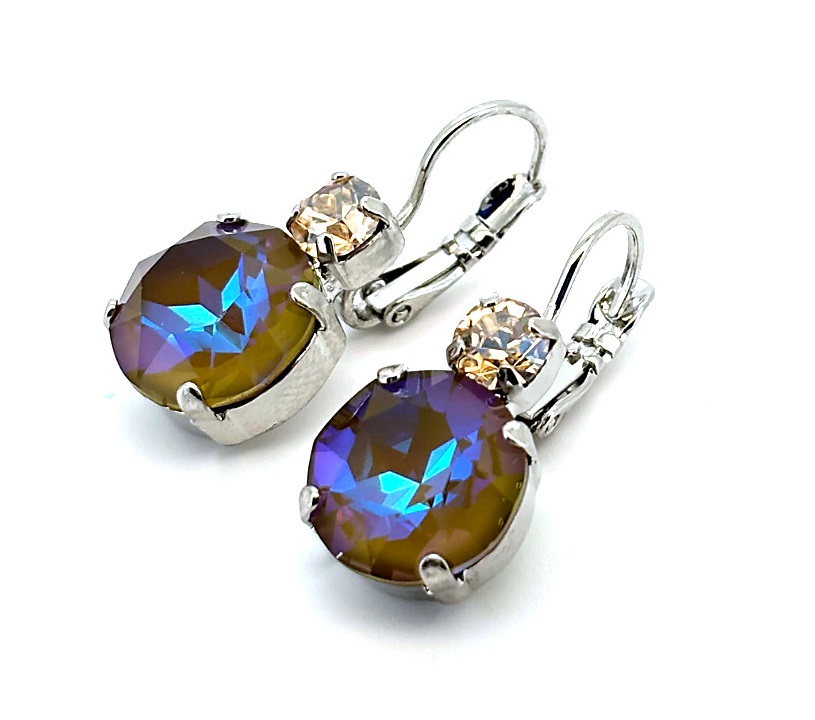 E-1037R-216148-RO6 (3) Earrings by Mariana Woman Exquisite Twilight and Golden Swarovski Crystals - Image 1