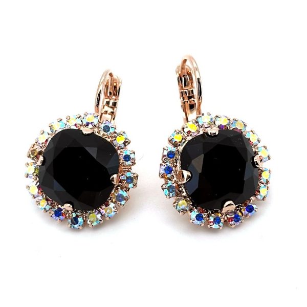 Earrings by Mariana Woman Gorgeous Jet and AB Swarovski Crystals