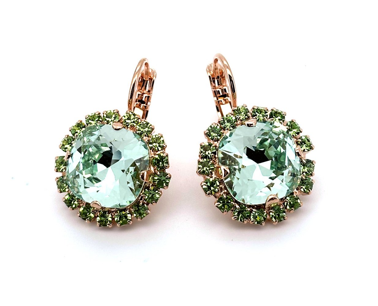 E-1080-4-214238-RG6 (1) Earrings by Mariana Woman Adorable Peridot and Chrysolite Swarovski Crystals - Image 1