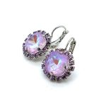 Earrings by Mariana Woman Shimmering Lavender and Violet Swarovski Crystals - Image 2