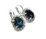 Earrings by Mariana Woman Elegant Montana and Clear Swarovski Crystals - Image 2