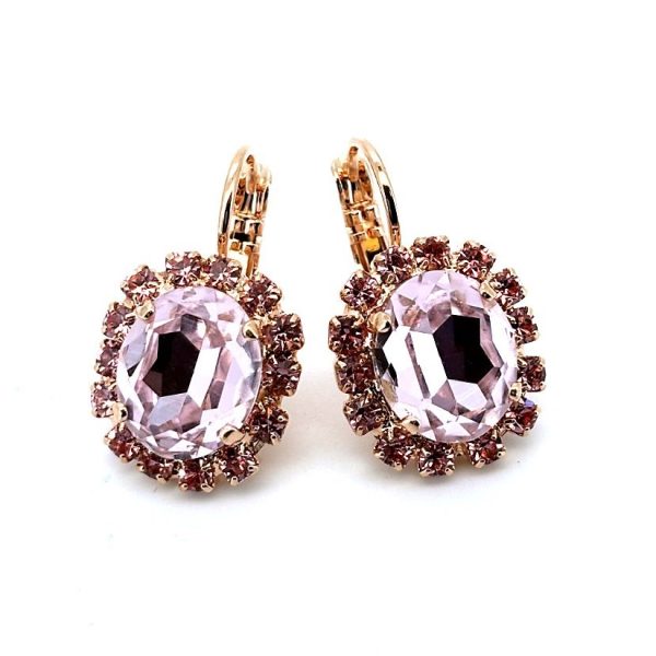 Earrings by Mariana Woman Lovely Light Rose Swarovski Crystals