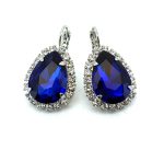 Earrings by Mariana Woman Elegant Sapphire and Clear Swarovski Crystals